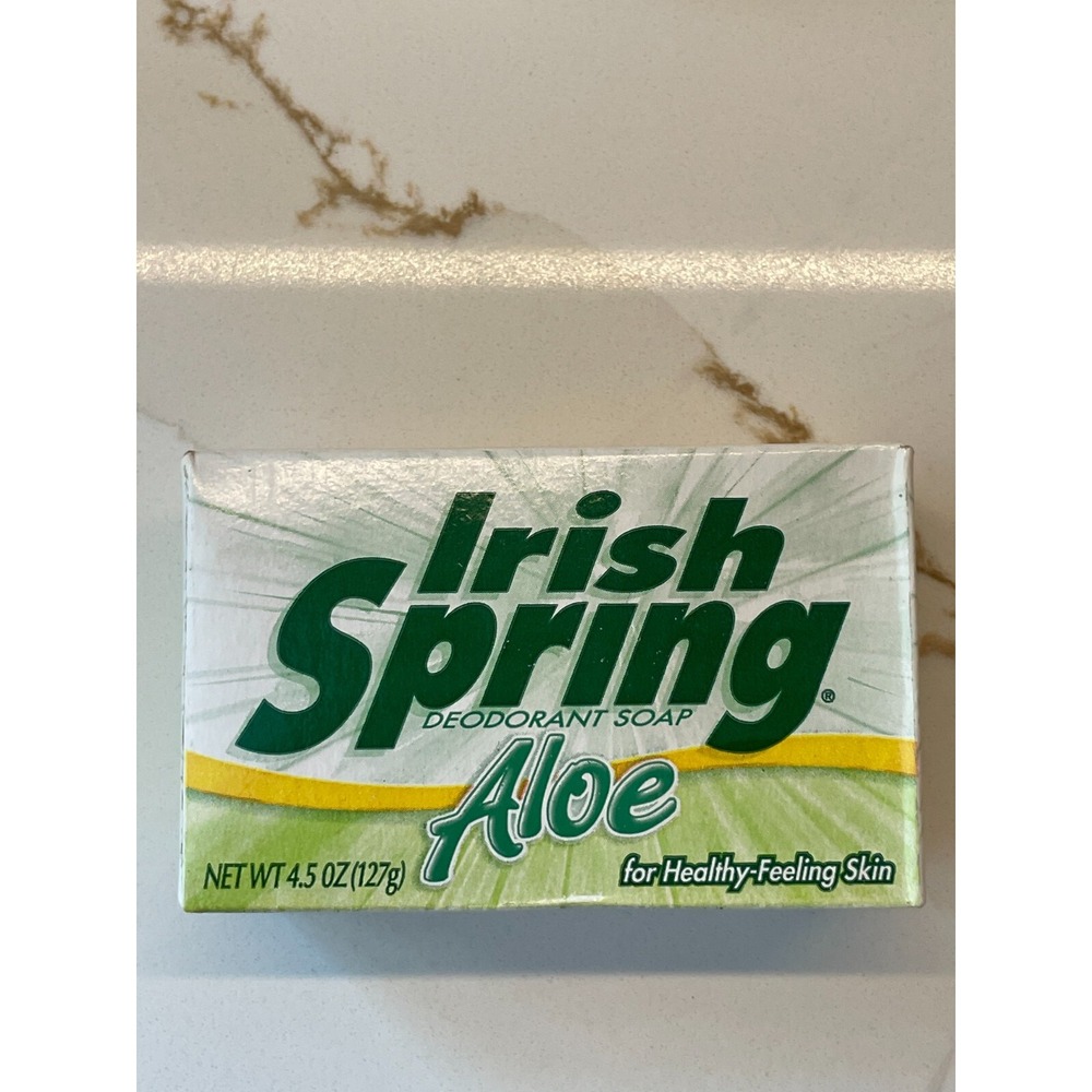 Vintage Irish‎ Spring Aloe Deodorant Bath Soap Bar 4.5 oz Scented New Sealed